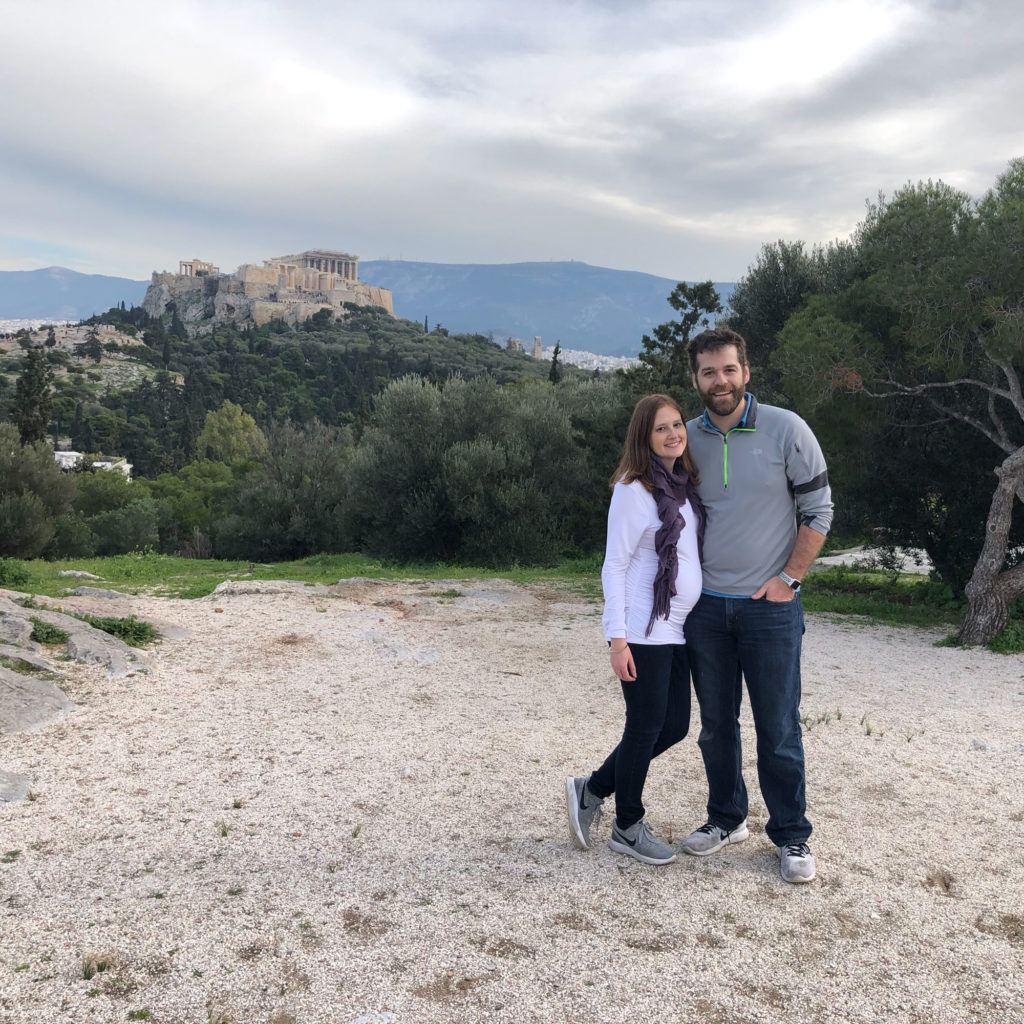Brittany and Nick: Overlooking the Parthenon